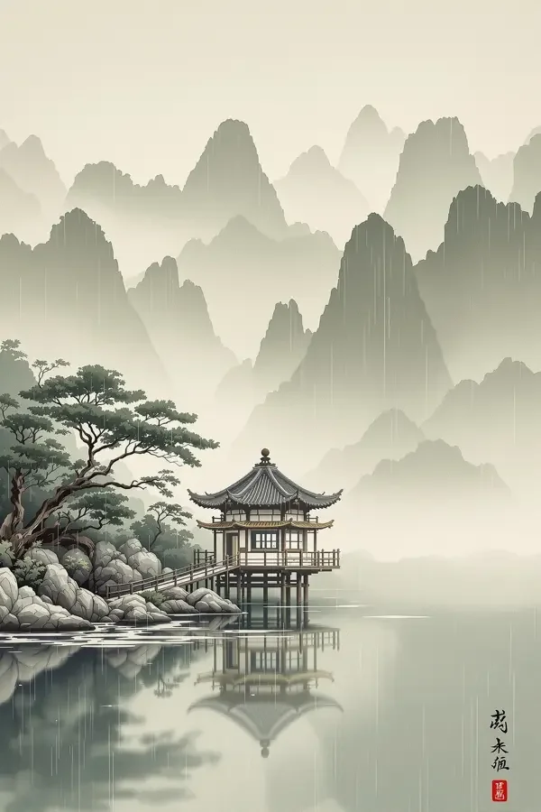 《烟雨楼阁》封面 - 古风院线 